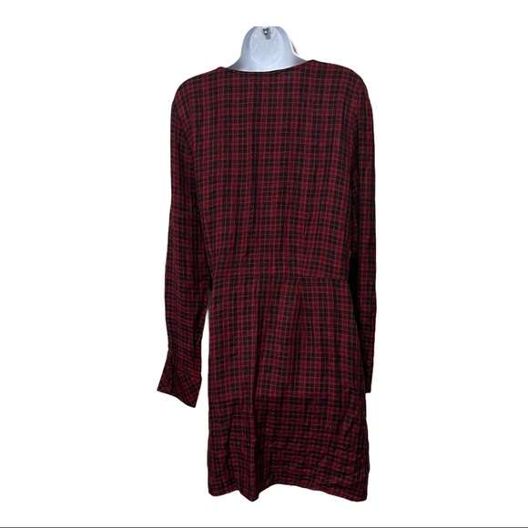 Sanctuary Upbeat Plaid Wrap Dress Size 12 - Picture 5 of 5